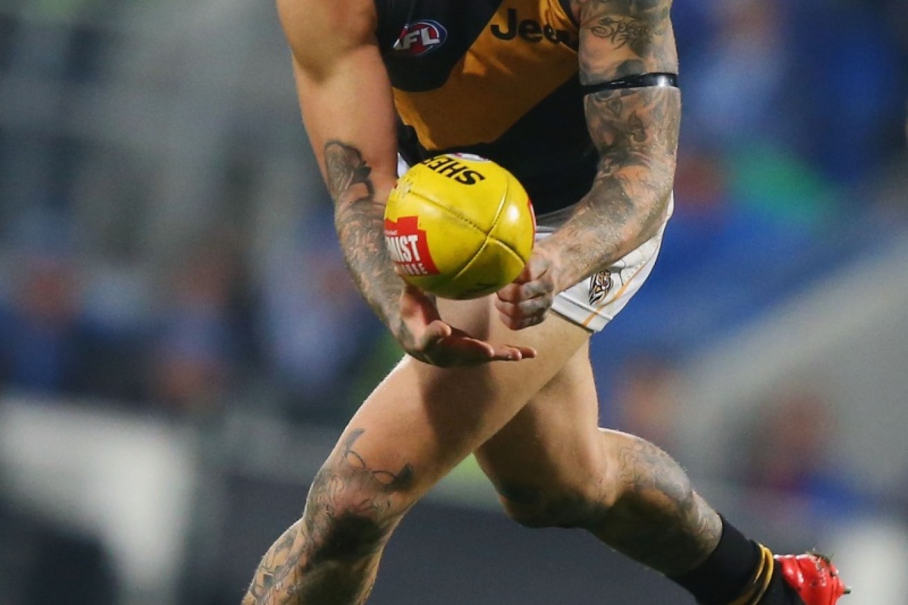 Dustin Martin is in career best form for Richmond in 2016. Photo: Getty