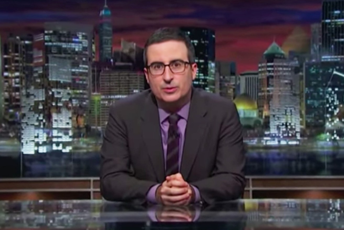 John Oliver tells Donald Trump he could become a legend if he drops out.
