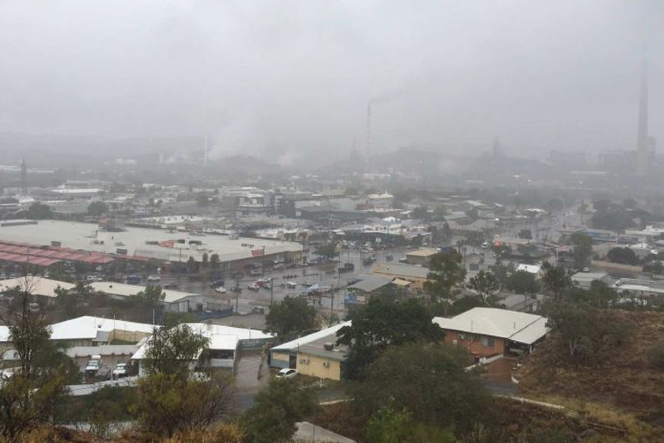 Mount Isa has been hit by heavy rainfall this weekend. Image: 
ABC