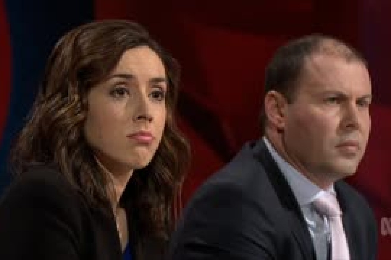 Holly Ransom disagreed with Josh Frydenberg's assessment of the Greens. Photo: Q&A/ABC