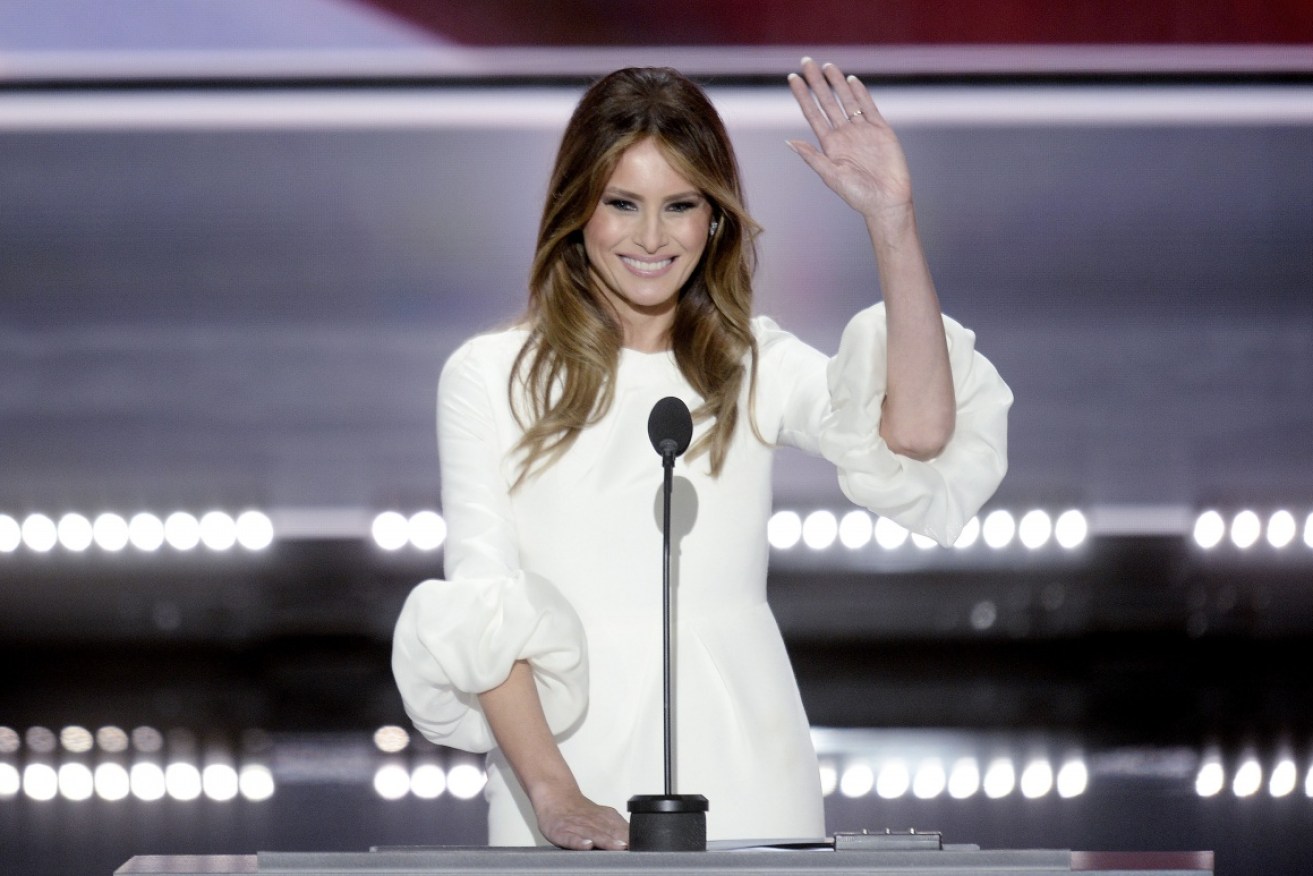 Melania Trump on the first day of the Republican National Convention.