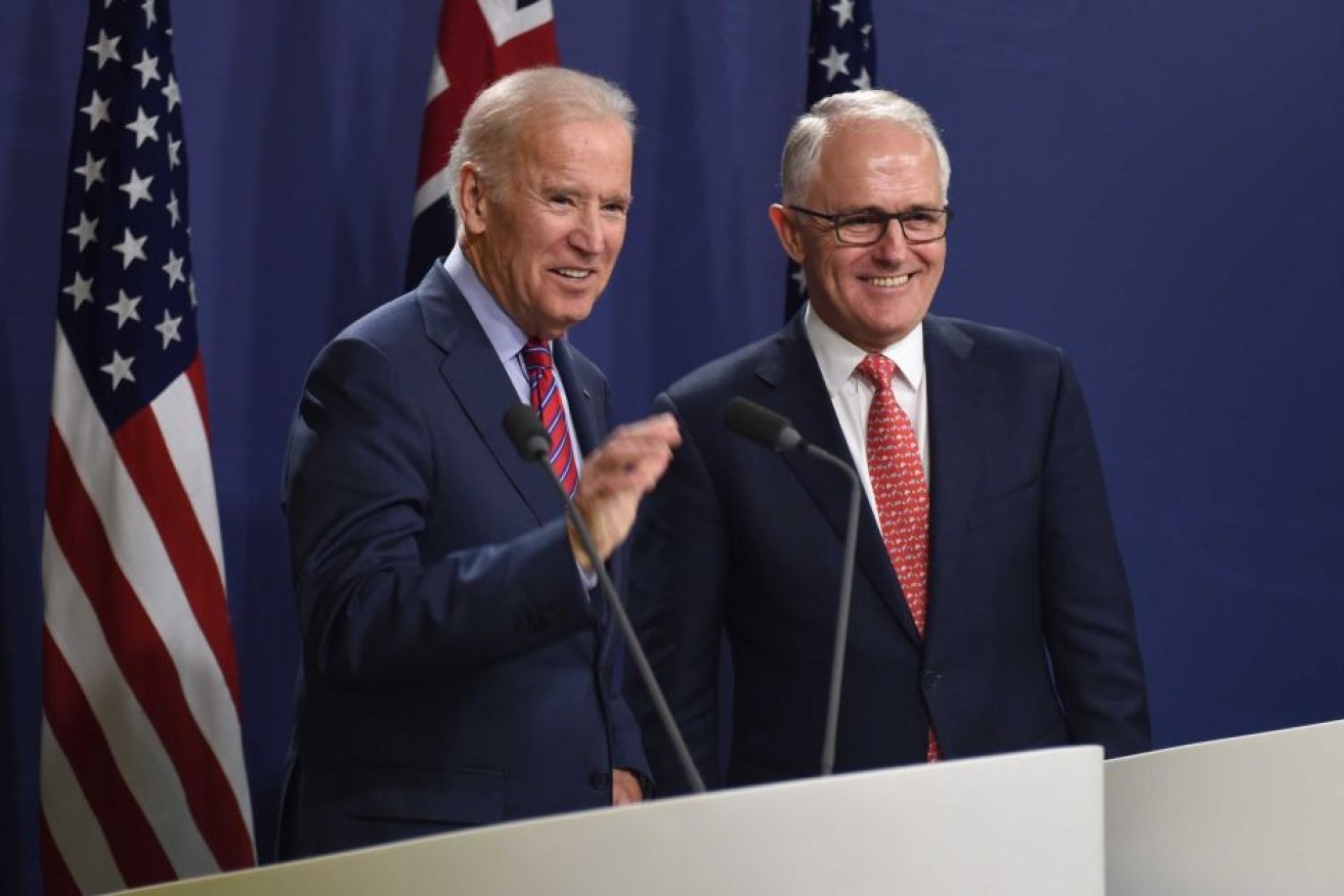 Malcolm Turnbull and Joe Biden reaffirmed US-Australian cooperation.