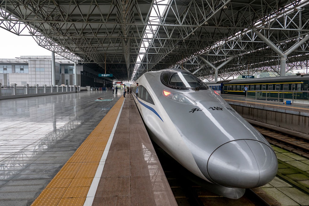 China's high-speed rail has a top speed of 350km/h. Photo: Getty
