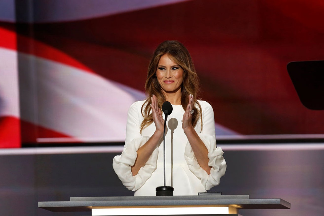 Melania Trump's speech took the attention away from her husband.