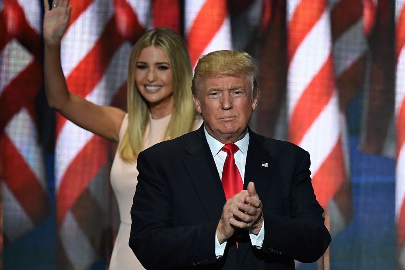 'The Donald' was upstaged by his favourite child. Photo: Getty