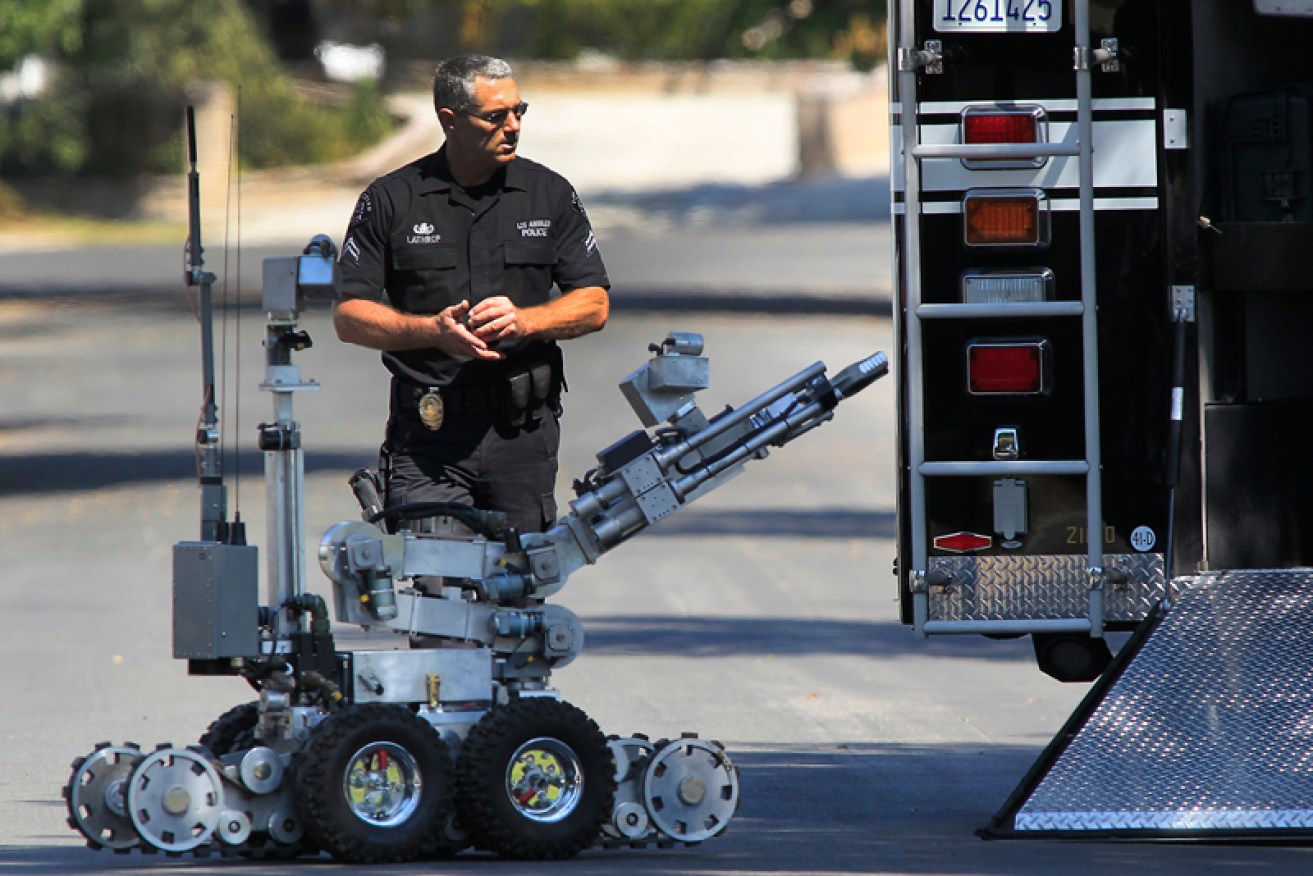 Dallas police used a robot similar to the one pictured. Photo: Getty