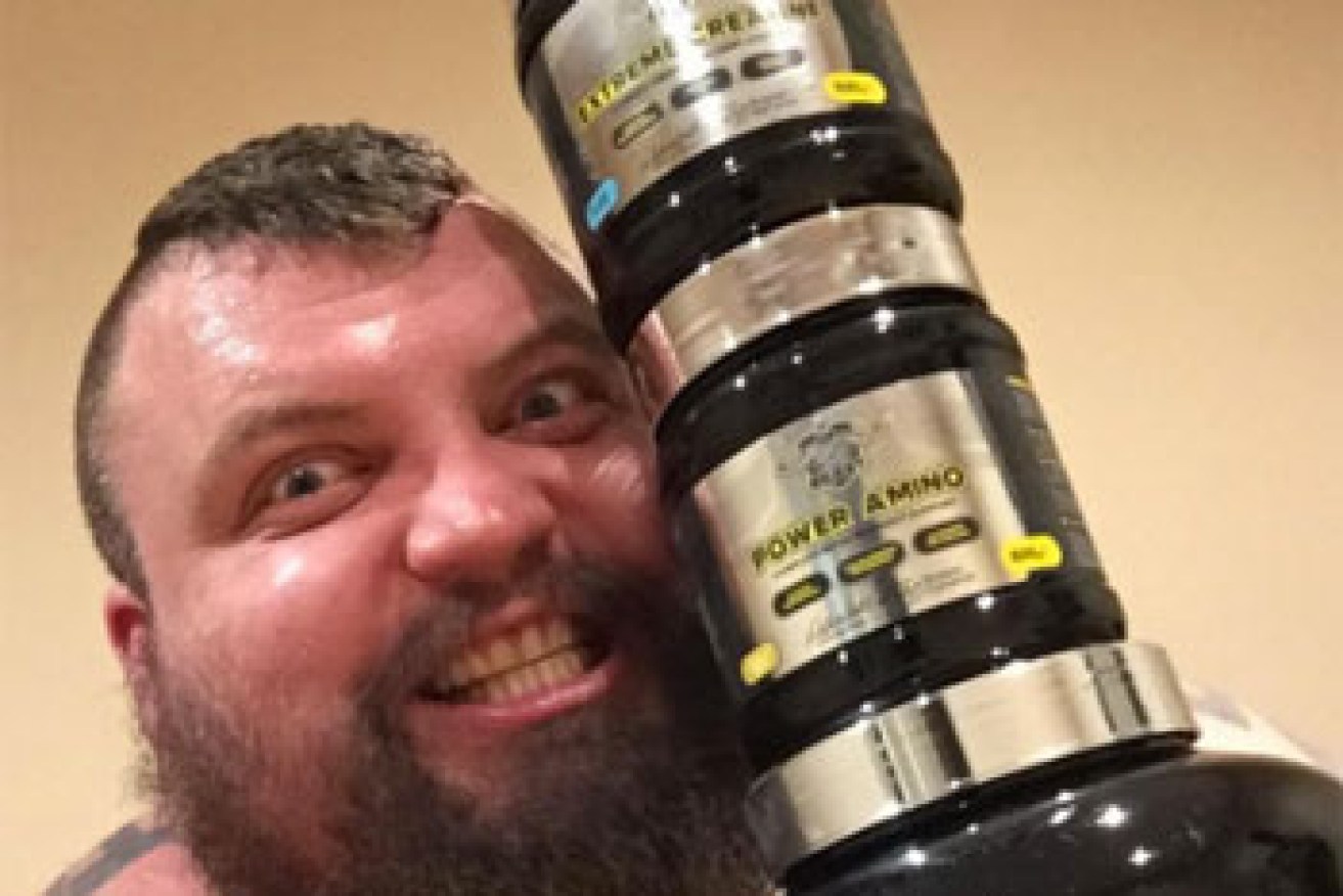 Hall sells his own line of supplements. Photo: Instagram