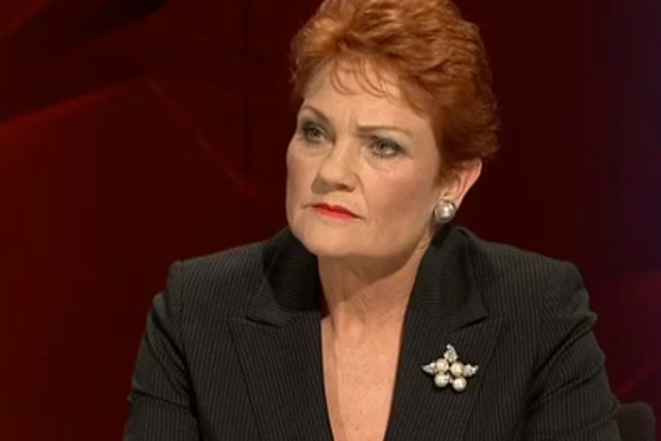 Pauline Hanson made Muslim audience members visibly upset. 