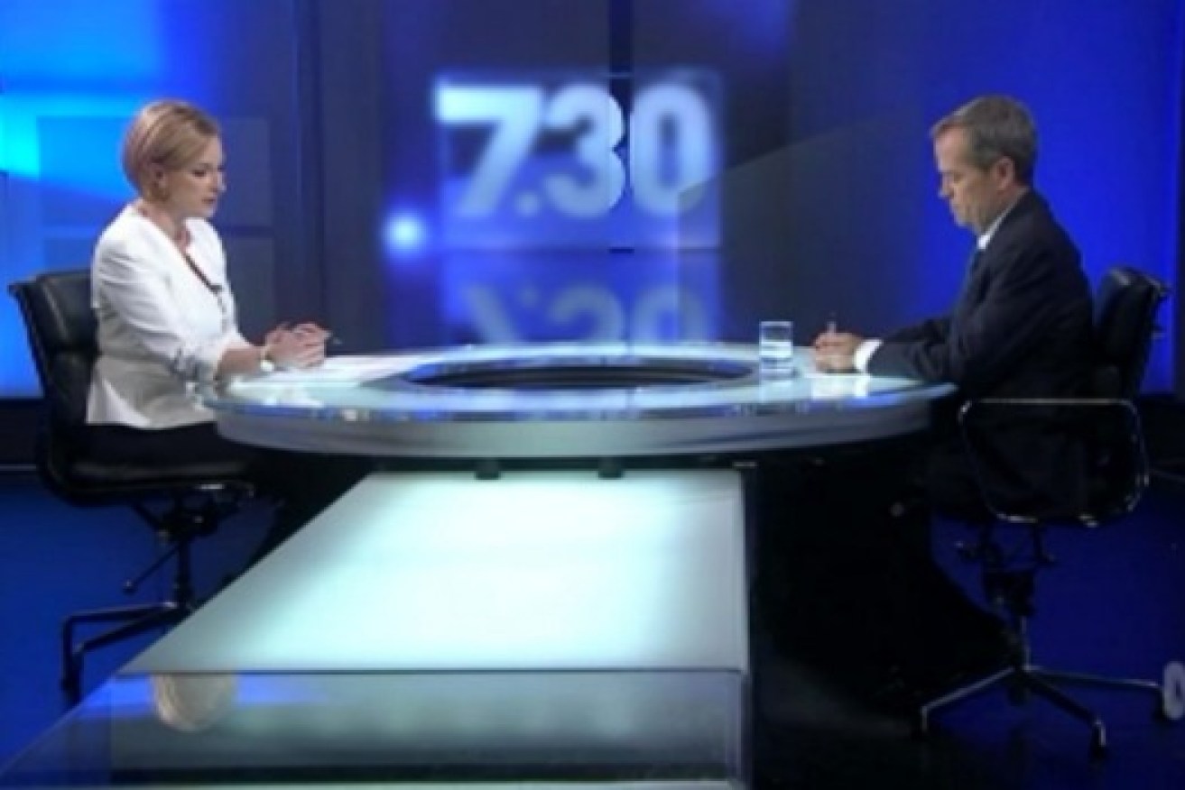 It was the second time Mr Shorten appeared on the program for the campaign. Photo: ABC