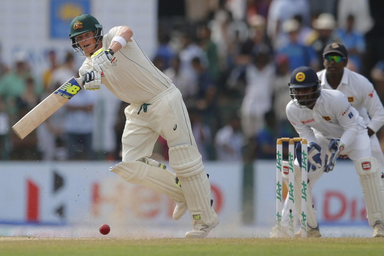 Steve Smith helped steer Australia to 1/141 at stumps on day two.