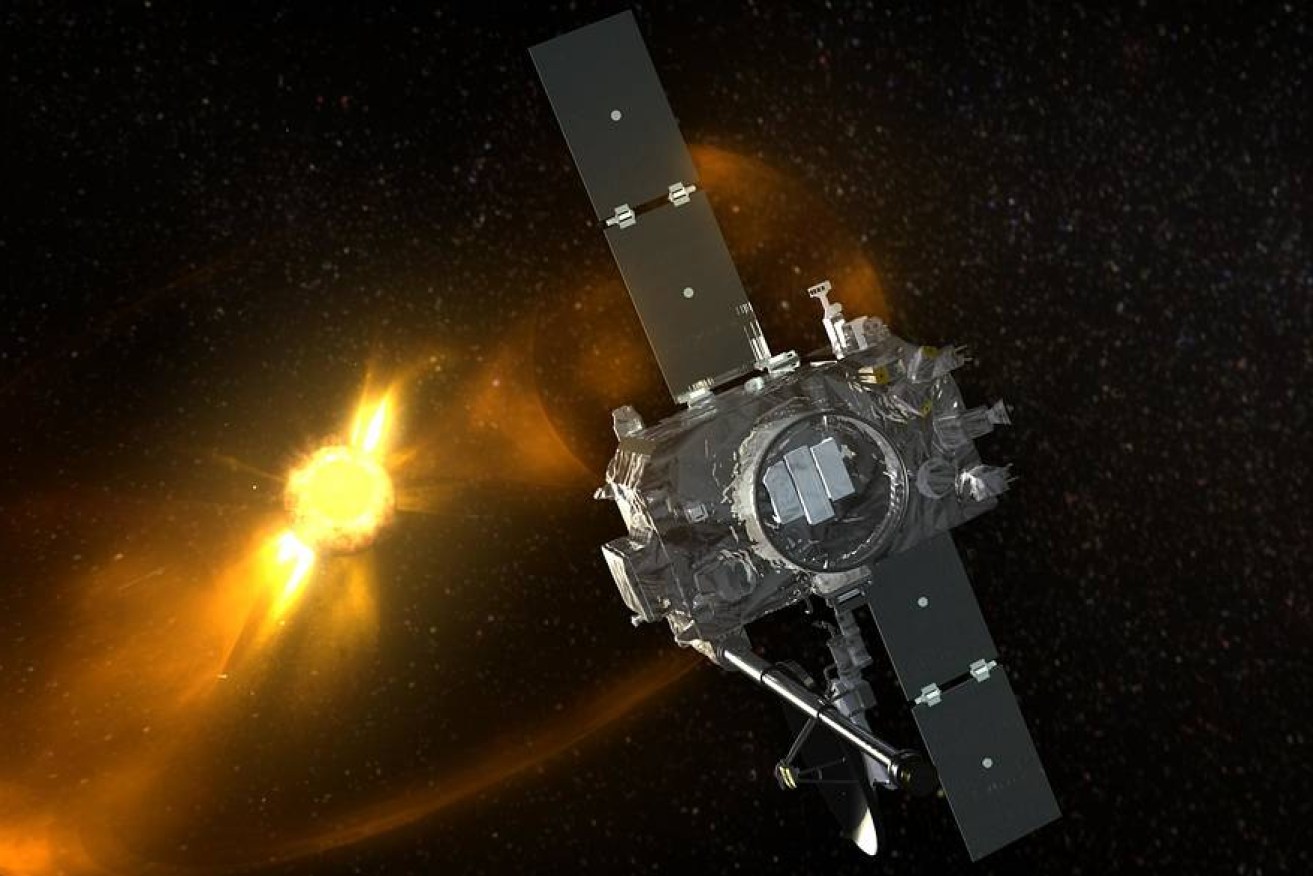 An artist's rendering of STEREO-B  in orbit around the sun. <i>Photo: NASA</i>