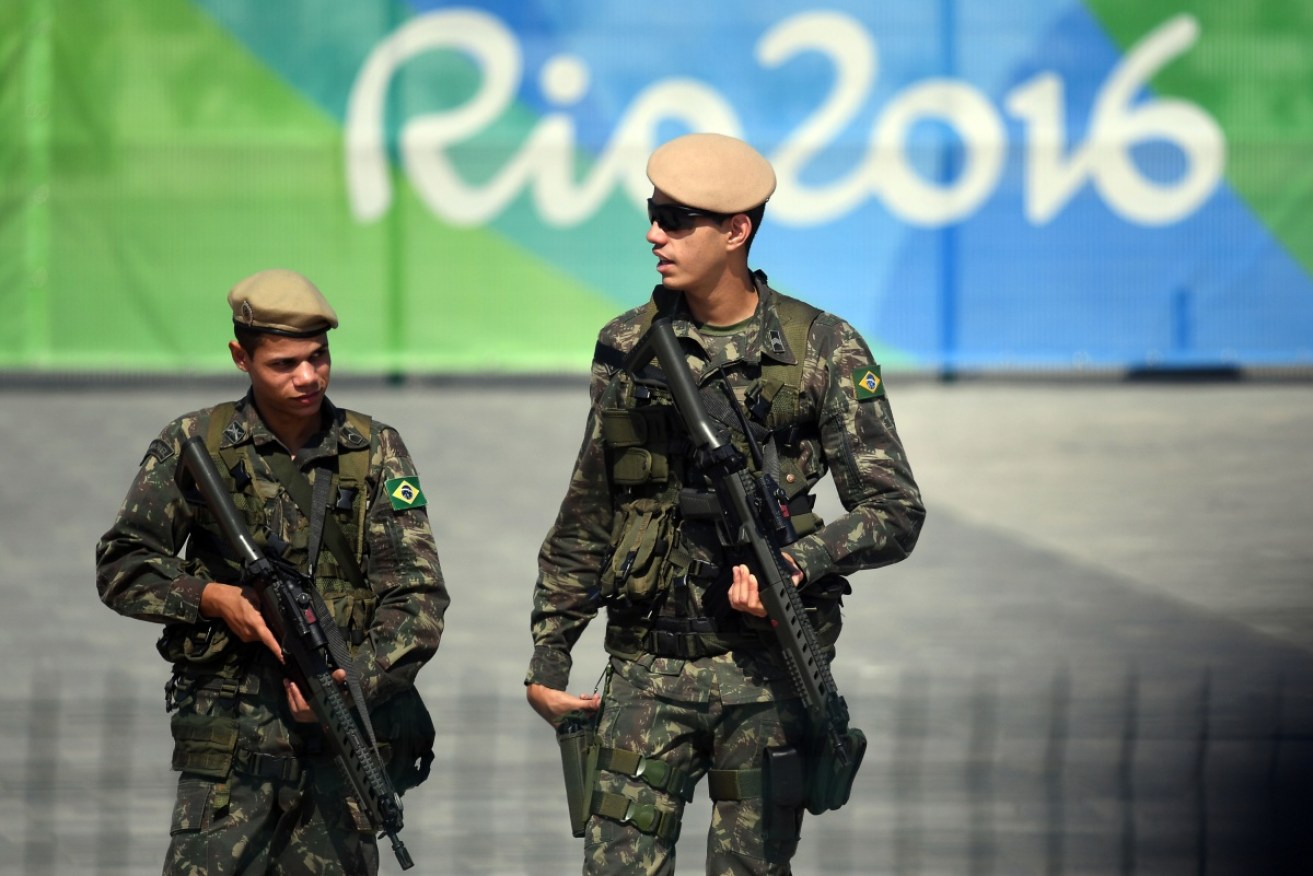 Security is high at the Olympic Games due to Rio's large crime rate. 