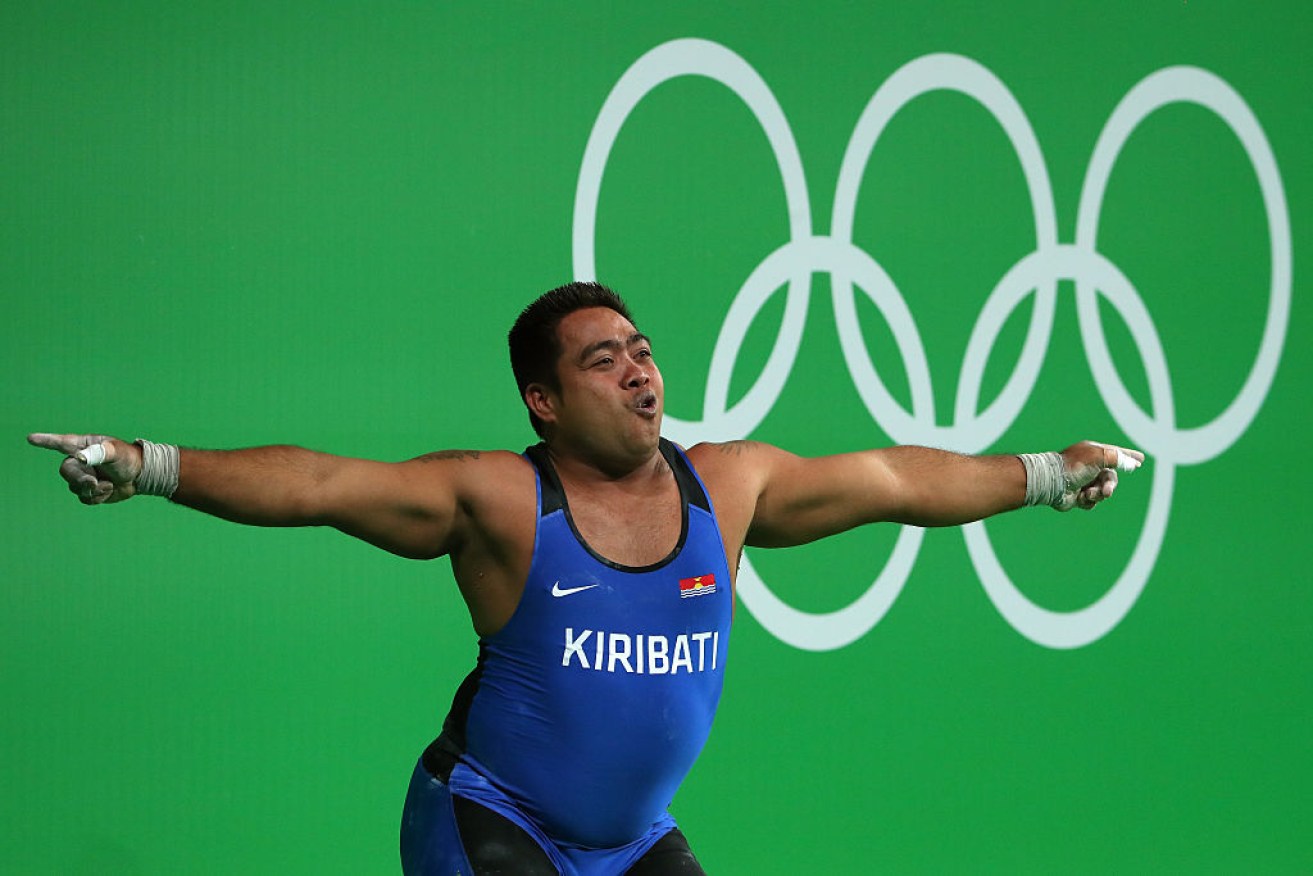 David Katoatau, of Kiribati, has won hearts at Rio.