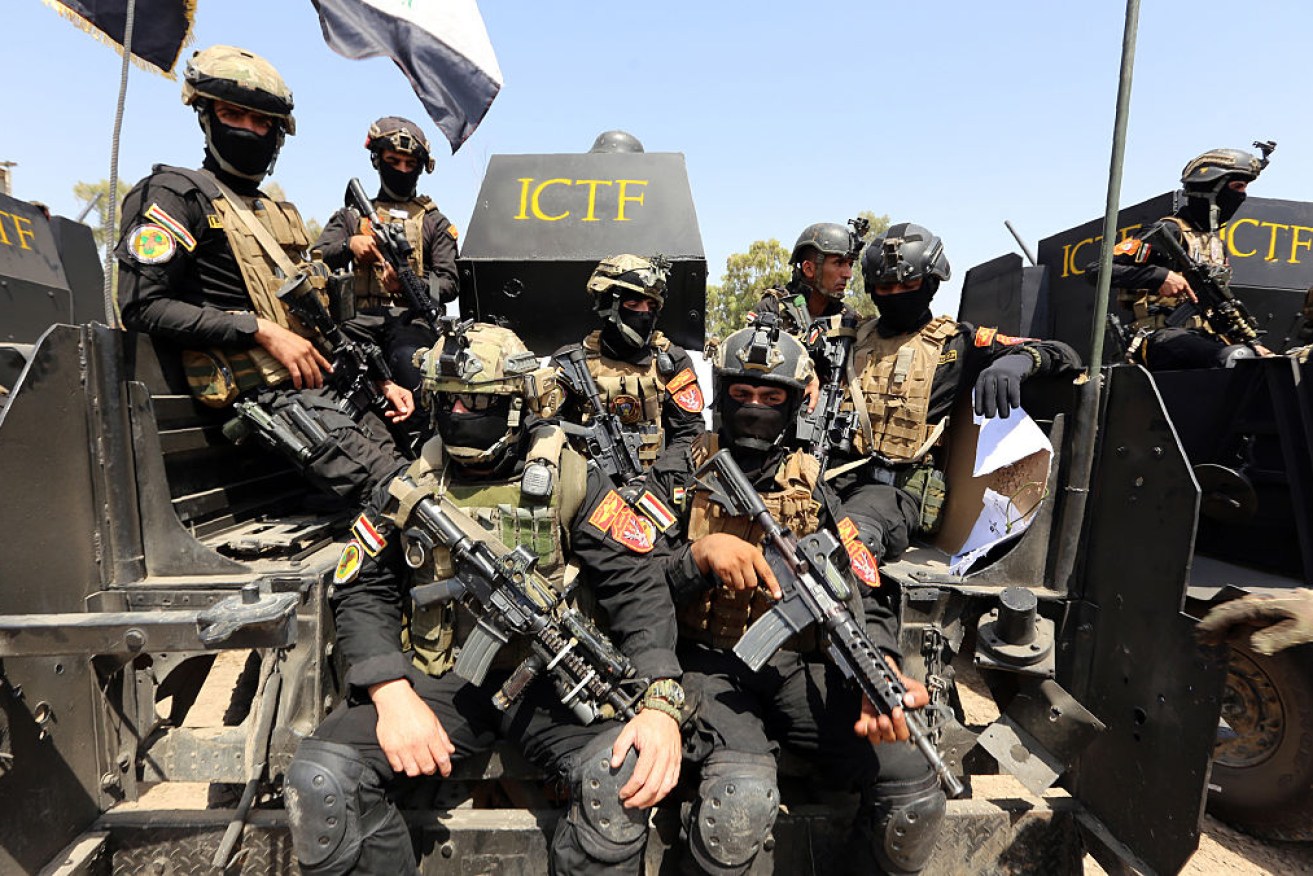 Members of the "Golden Division", the special forces of the Iraqi counter-terrorism forces (ICTF).