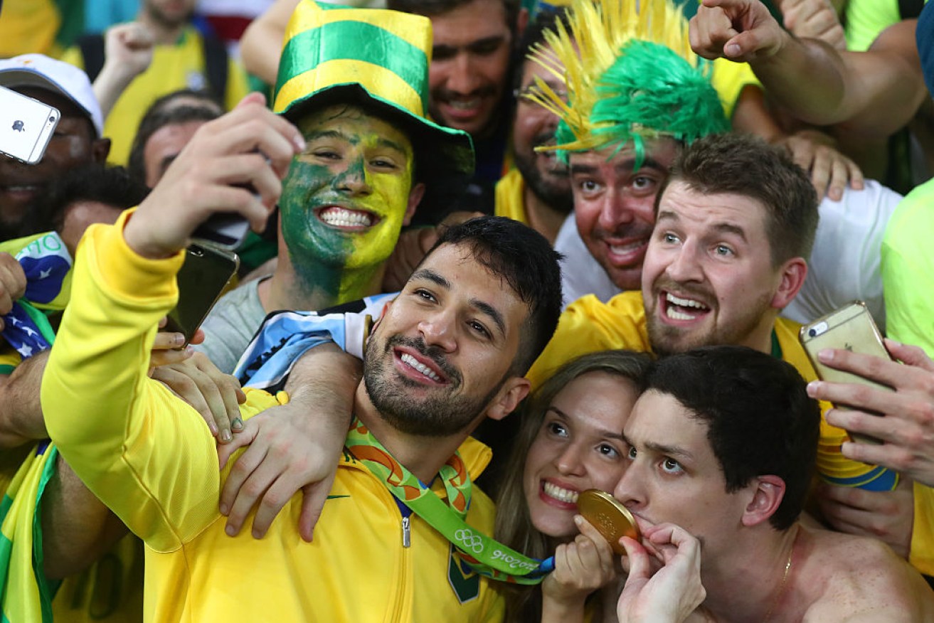 Brazilian fans lapped up the success of the Olympics, especially their gold-medal-winning men's football team.