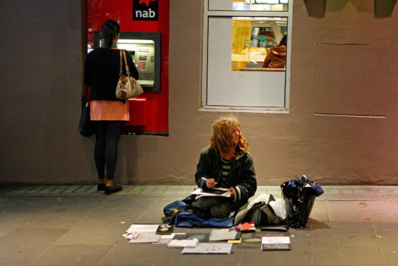 Homelessness is on the rise in major Australian cities. 