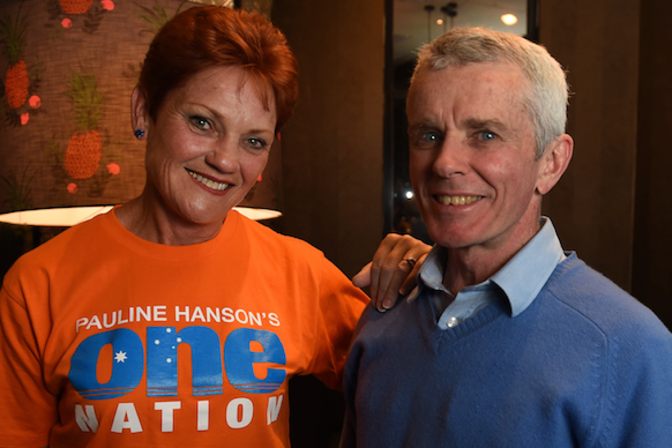 One Nation senators Pauline Hanson and Malcolm Roberts.