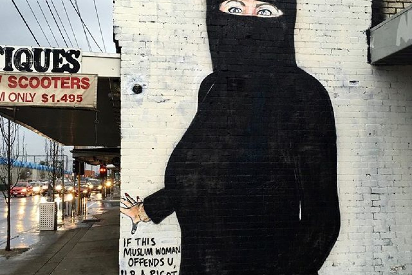Artist Lushsux has censored his own mural
