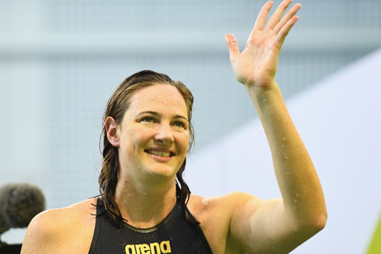 Cate Campbell" celebrating again.  