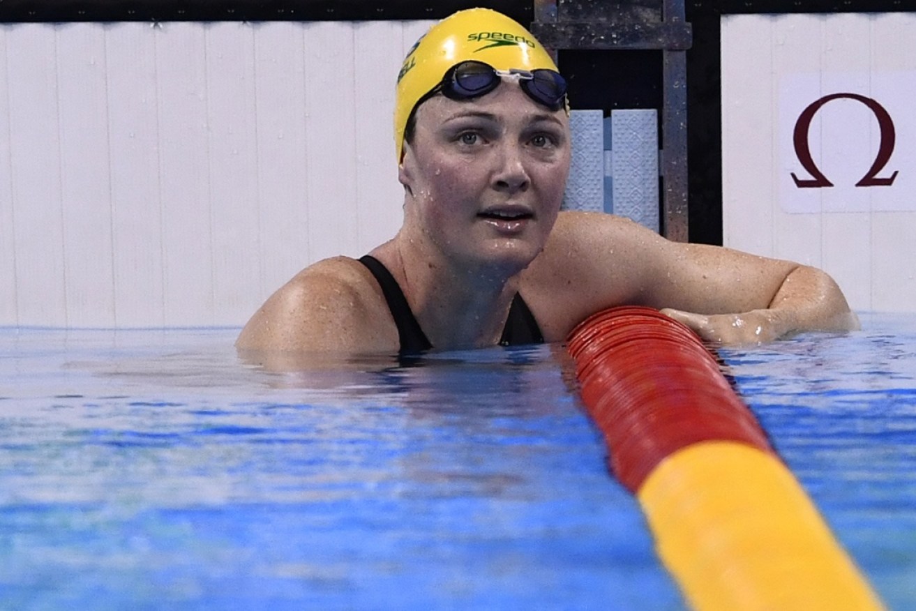 Cate Campbell realises she has not won.