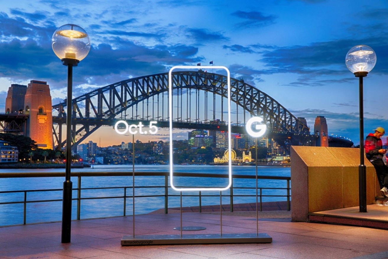 Temporary installations promoting the phone have been set up in major global cities.