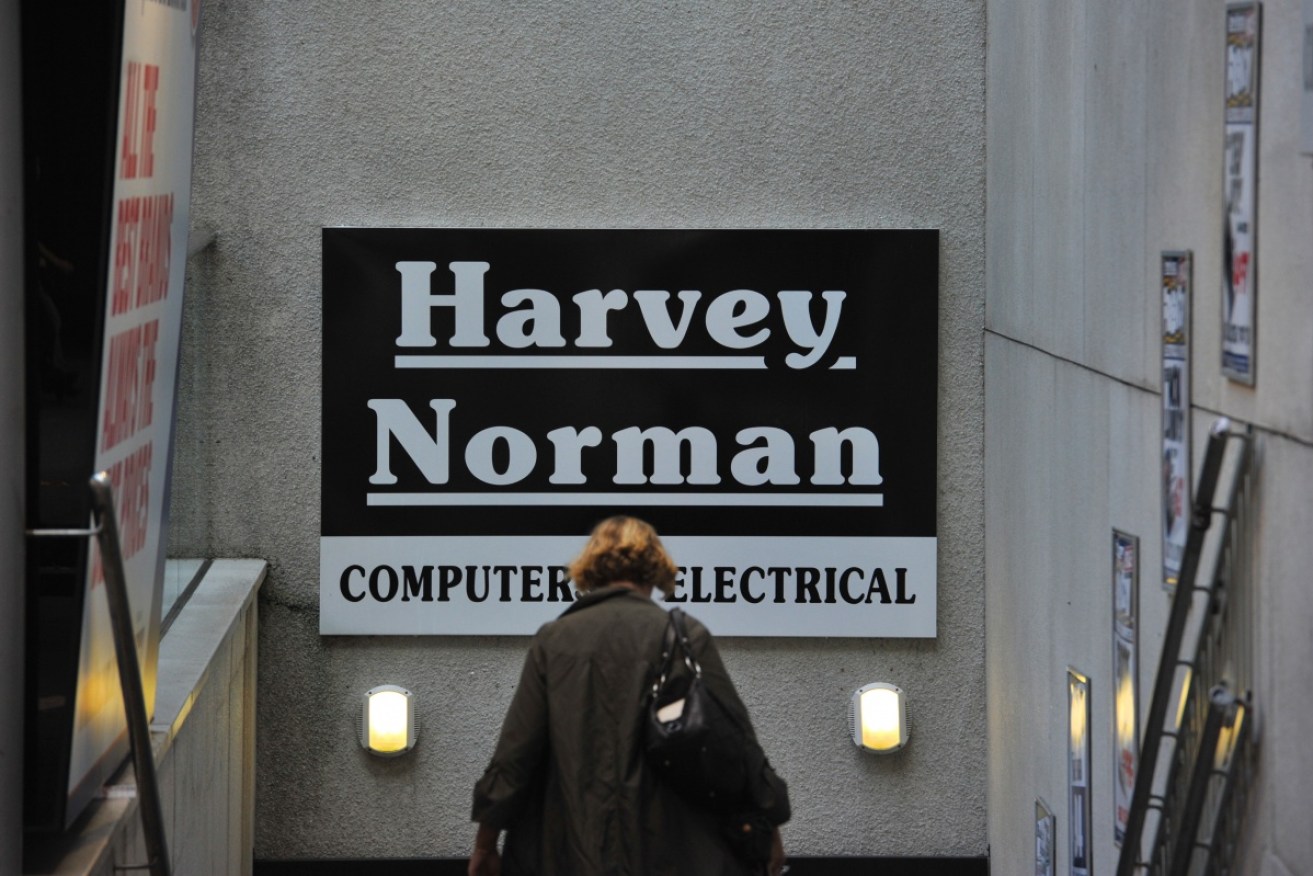 Going down? Harvey Norman is out of favour with customers.