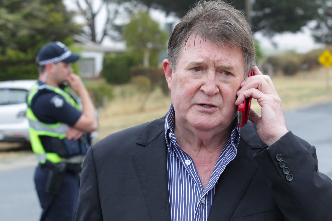 Derryn Hinch after his release from Langi Kal Kal prison in Victoria, in 2014. 