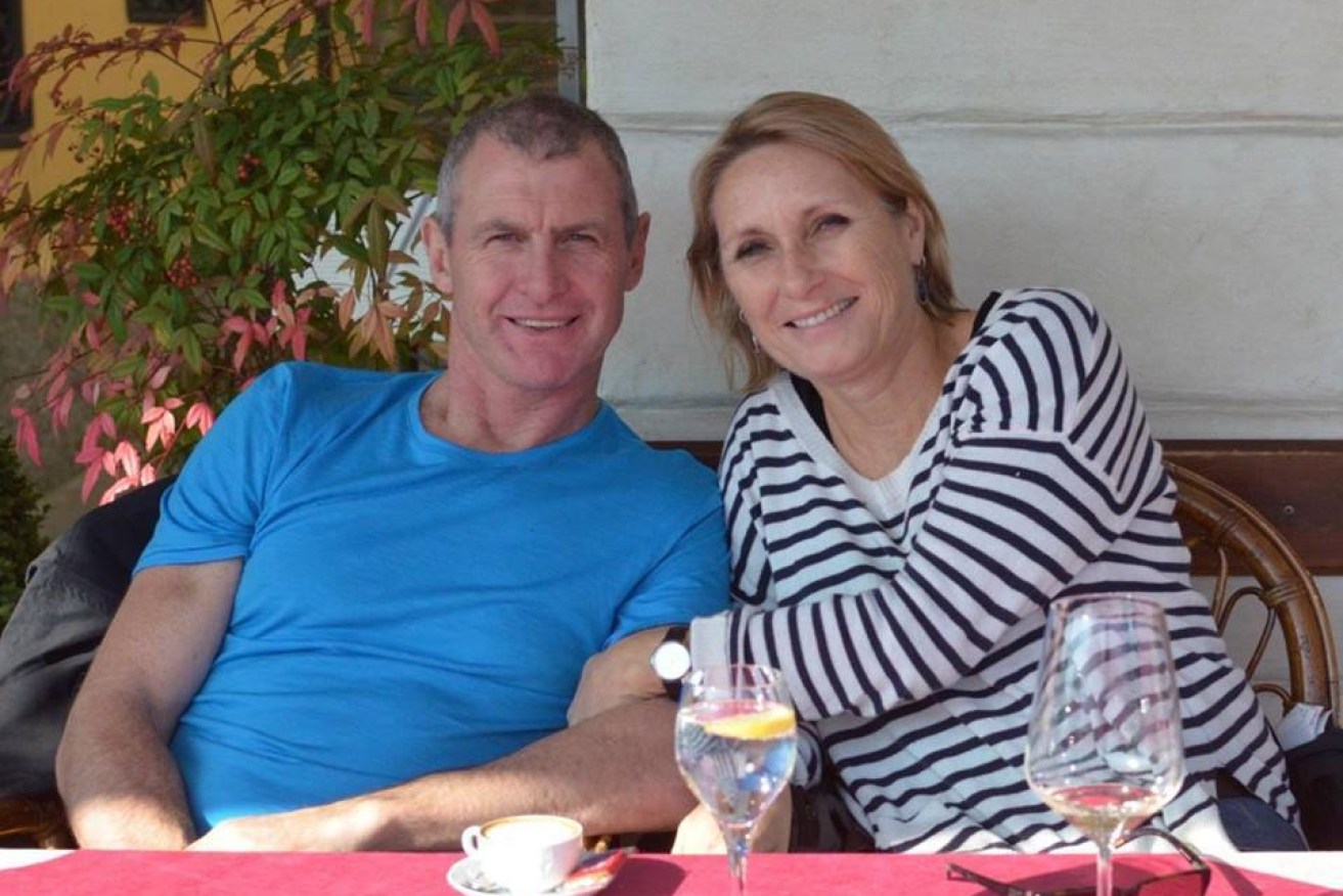 Former Adelaide Crows coach Phil Walsh and wife Meredith. 