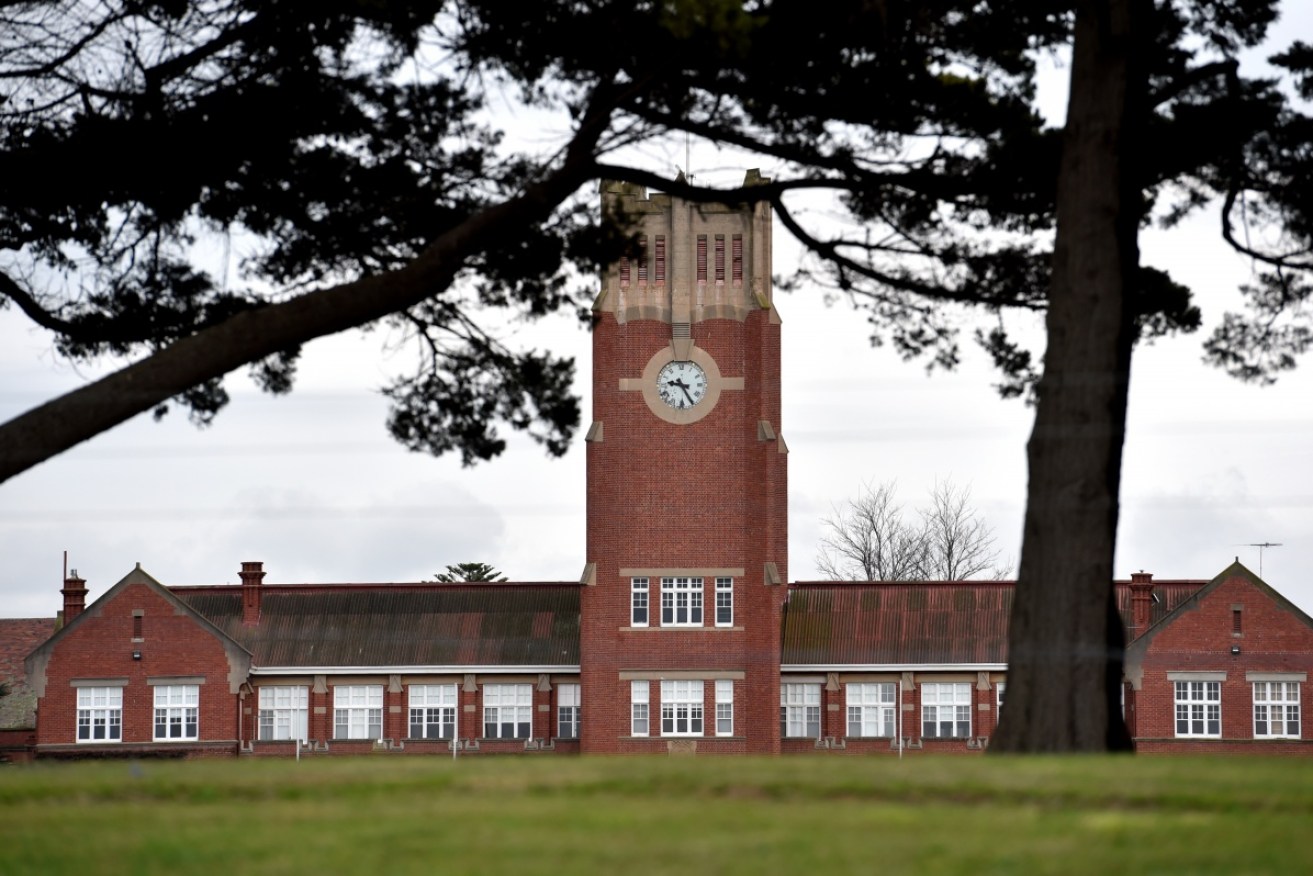 The prestigious Geelong Grammar School in Victoria (not specified by the minister). 