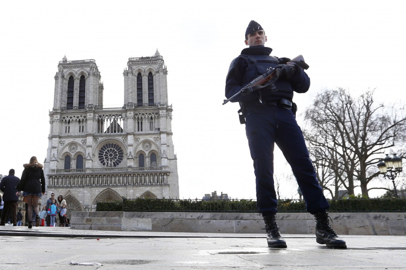 Tightly guarded, Notre Dame had been on extra alert since the terror attacks in London. 