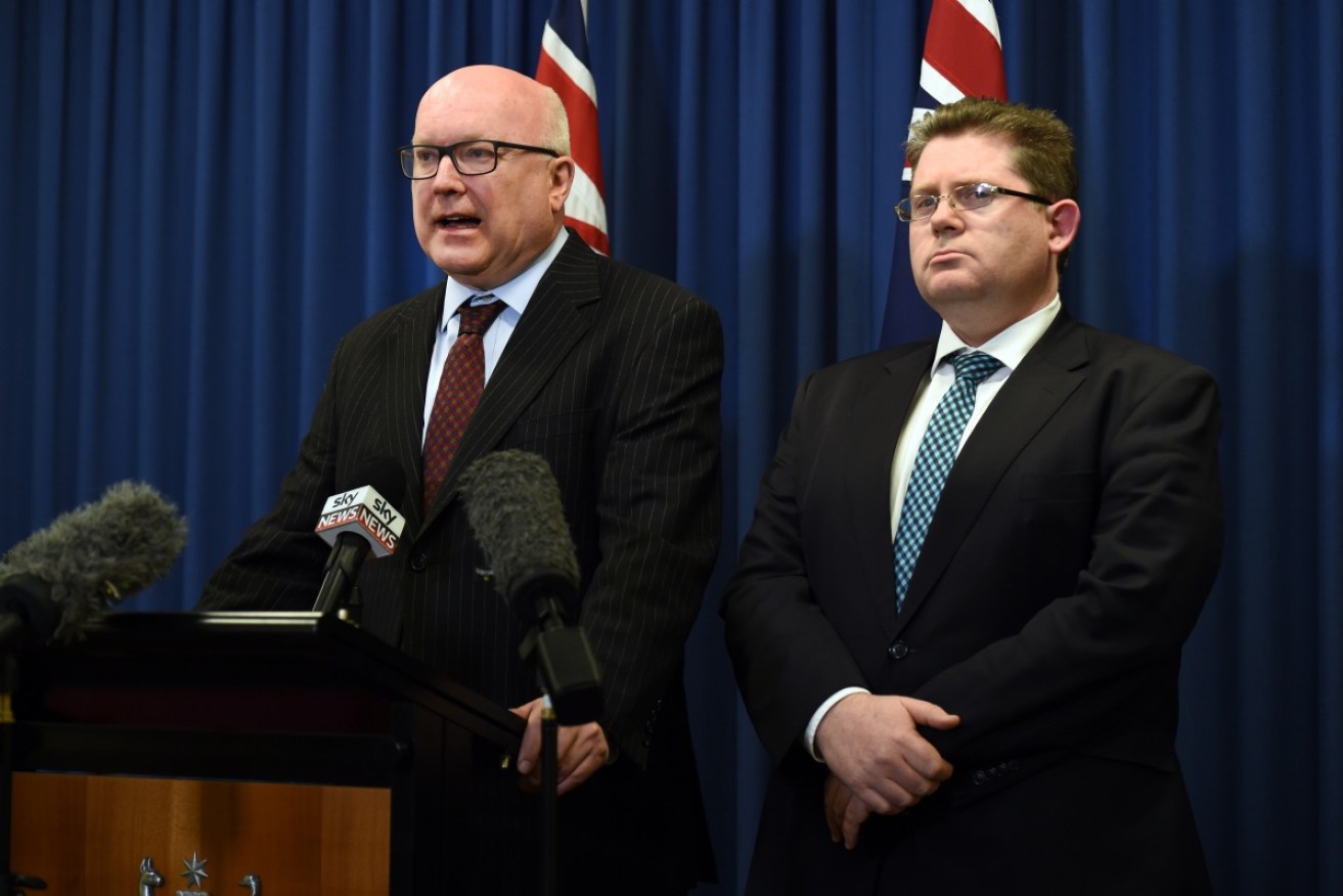 George Brandis made an impassioned plea to Bill Shorten not to play politics with the plebiscite.