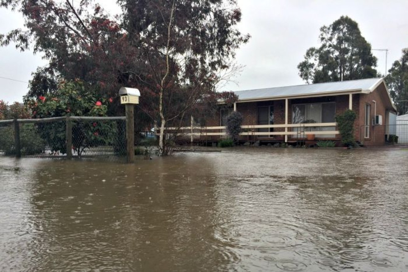 Flood waters inundated homes throughout western Victoria, with forecasts for more rain issued. 