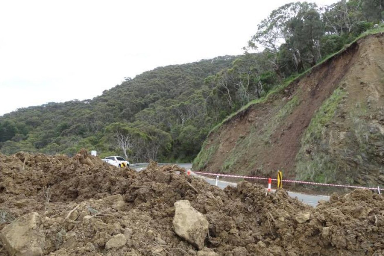 Landslides have been a problem along The Great Ocean Road. Photo: ABC