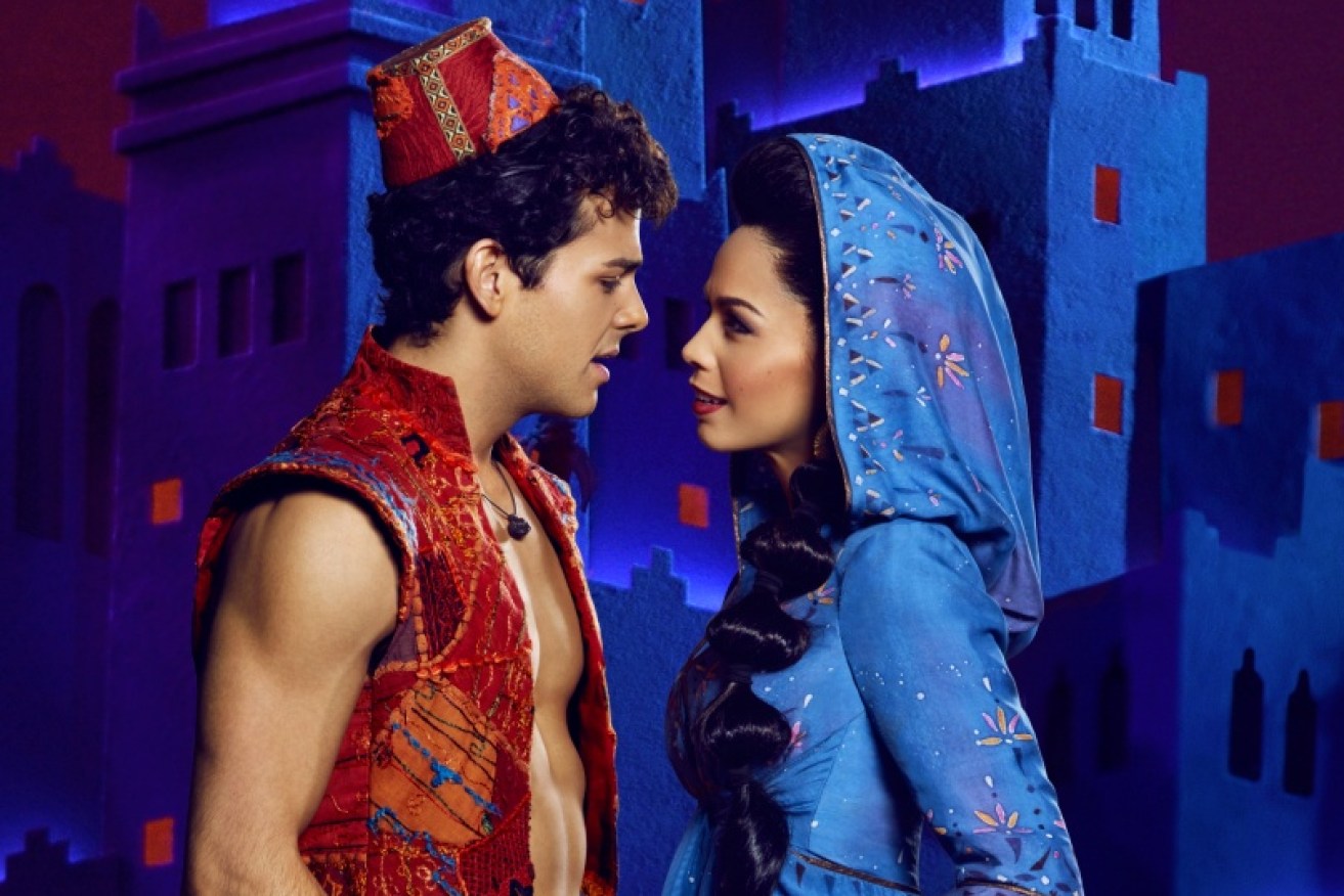 How do Aladdin and Jasmine fly through the air?