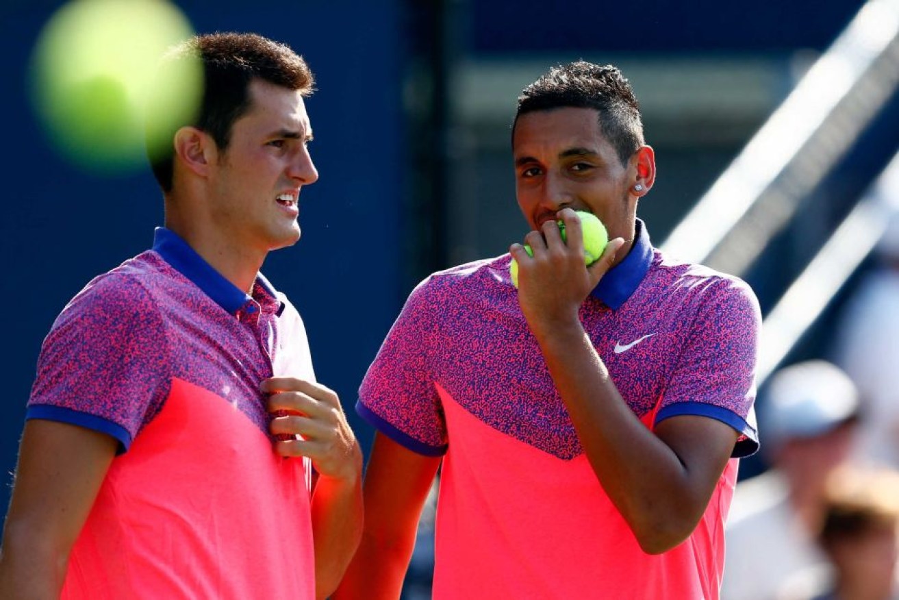 Friends Bernard Tomic and Nick Kyrgios have both scored tough draws in the opening round.