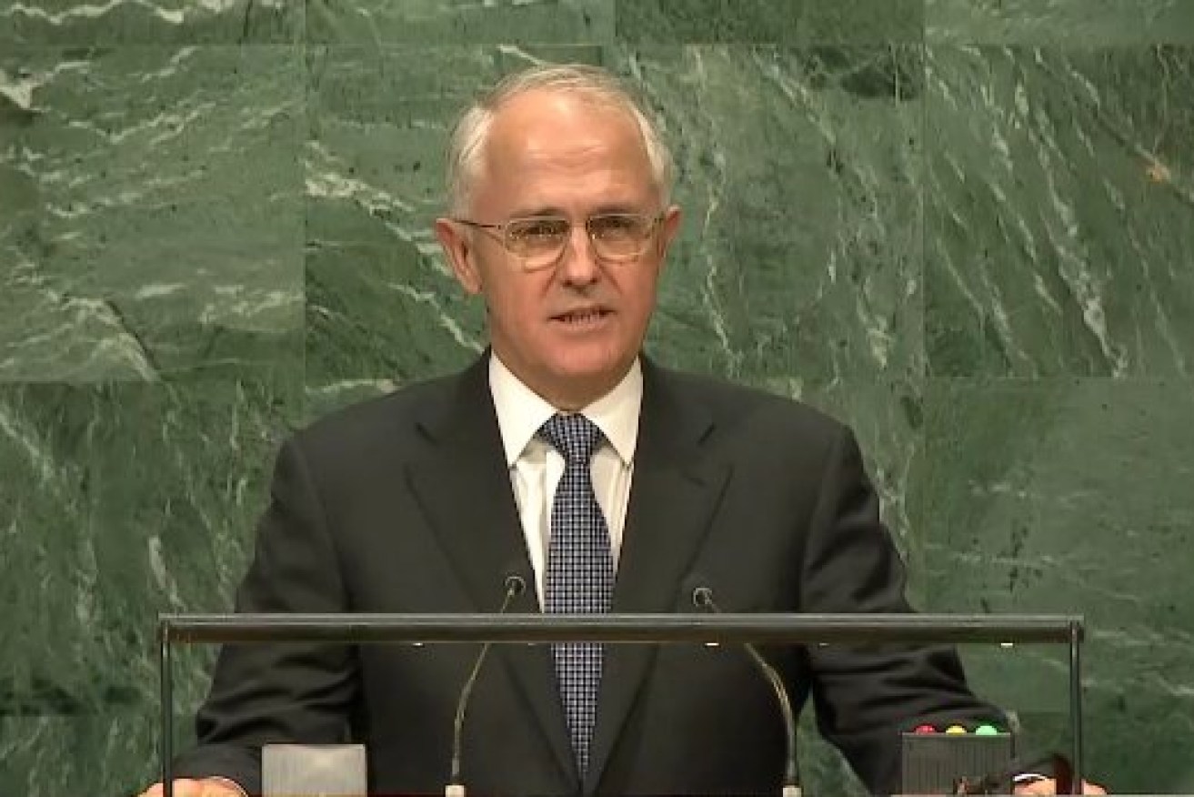 Mr Turnbull pushed Australia's bid for more of a say at the UN. 