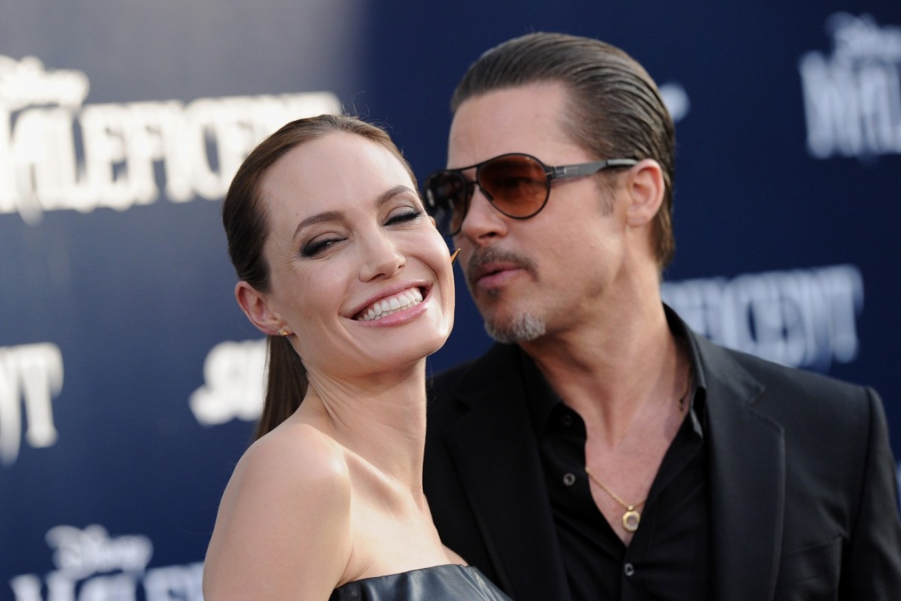 Angelina Jolie and Brad Pitt at the premier of her movie Maleficent two years ago.