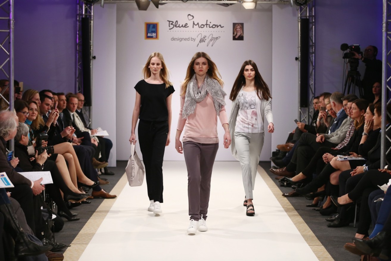 The Aldi logo is a presence on fashion runways overseas, but what about for Australia?