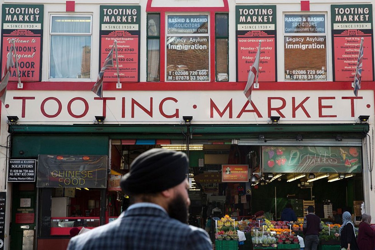 Tooting in south London which has a large Indian and Pakistani population.