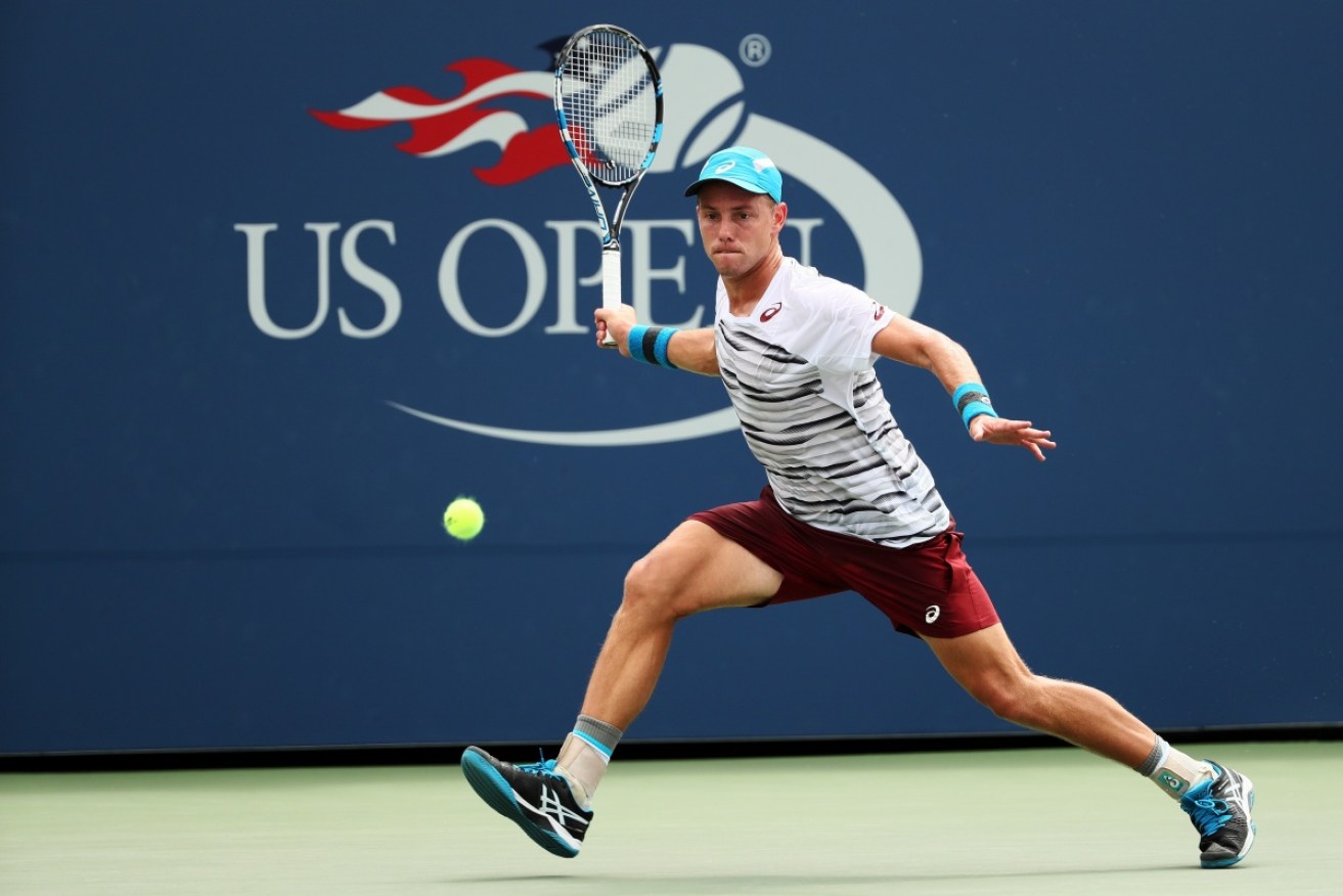 Australia's James Duckworth put up a fight against ninth seed Jo-Wilfried Tsonga at the US Open.