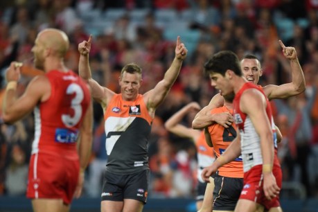 Giants stun Sydney Swans in first finals appearance