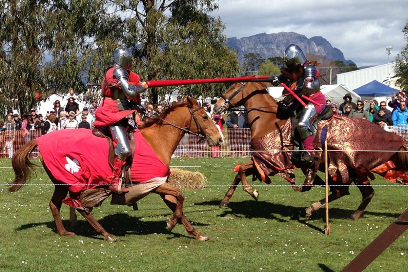 A jousting competitor admits the sport "certainly has the element of danger".