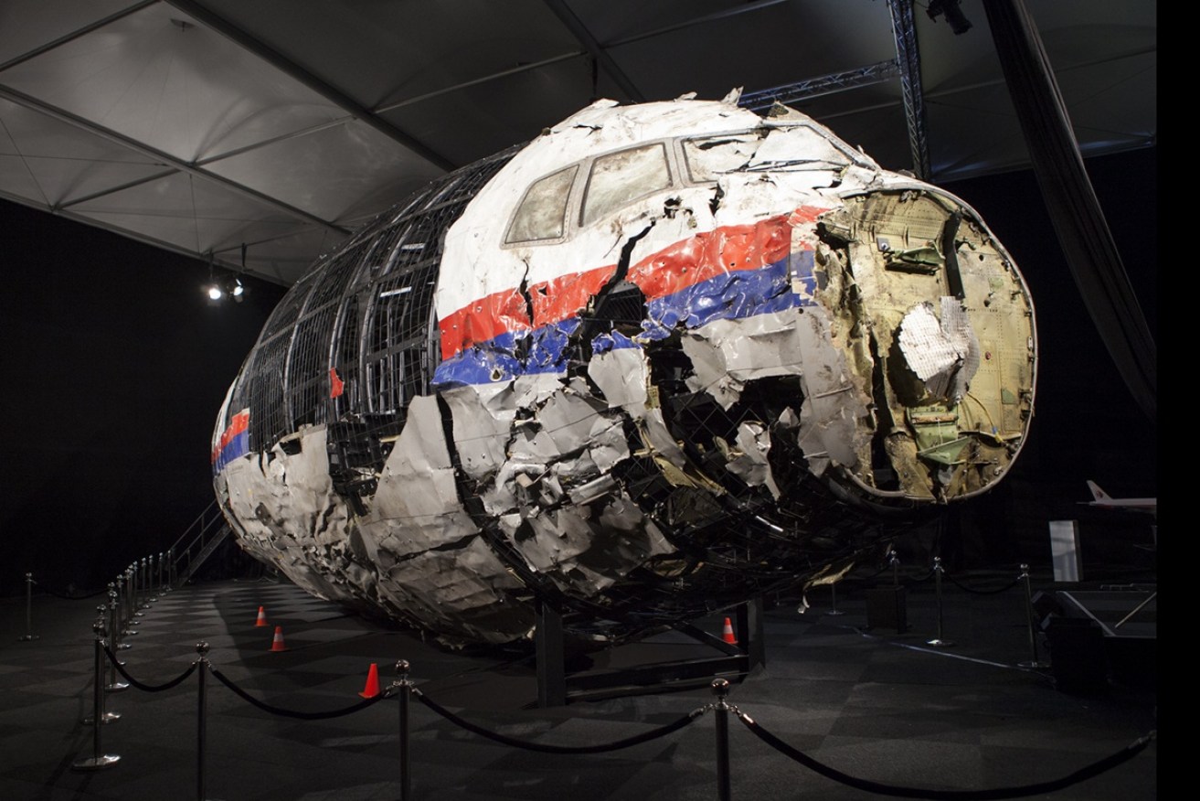 A Dutch Safety Board reconstruction of the MH17 aircraft, conducted in October 2015.