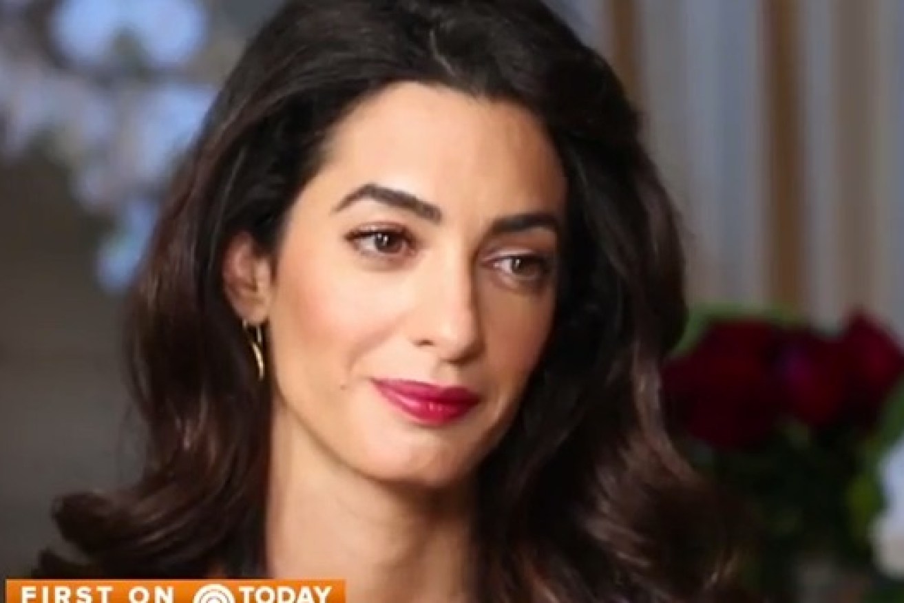 Amal Clooney became emotional during the interview. 