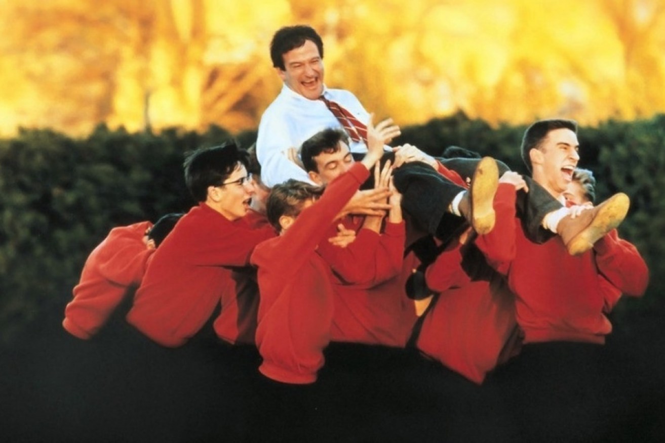 Robin Williams as an idolised teacher at a stuffy boys school. 