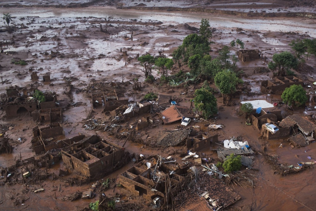 The Samarco mine disaster left homes in ruins and 19 people dead.