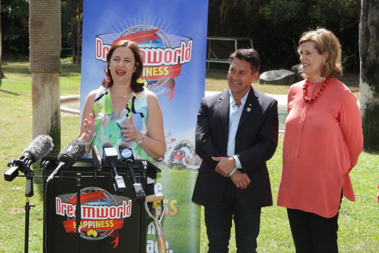In the wake of the Dreamworld tragedy,  Queensland Premier tried on the shoes of the state’s tourism industry.