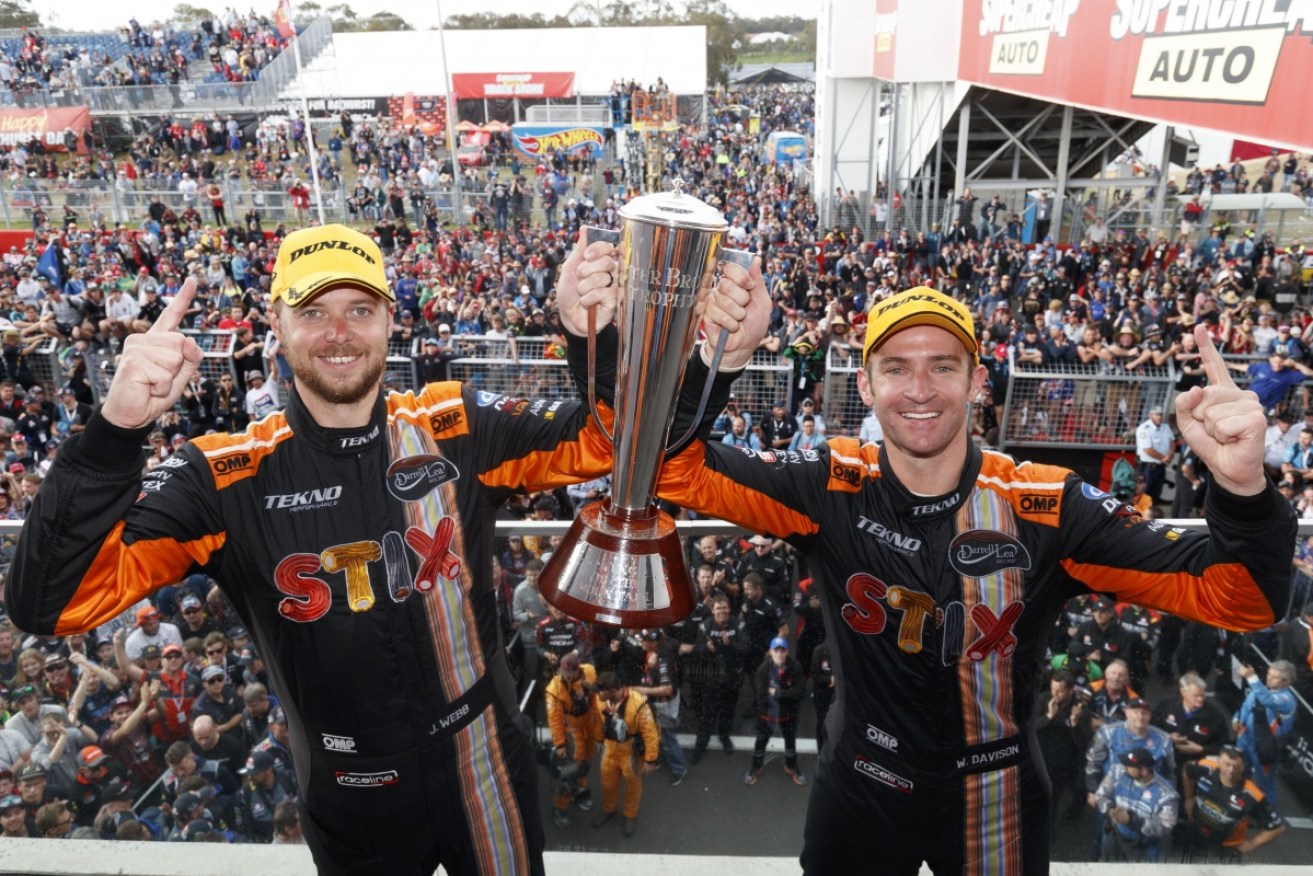 Holden's Will Davison and co-driver Jonathon Webb's triumph remains intact.