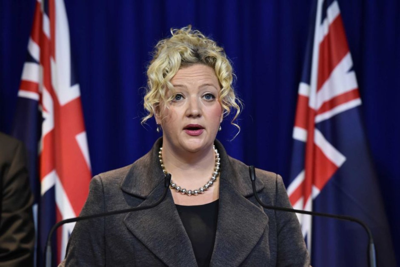 Victorian Health Minister Jill Hennessy says she received a message calling her a "whore".