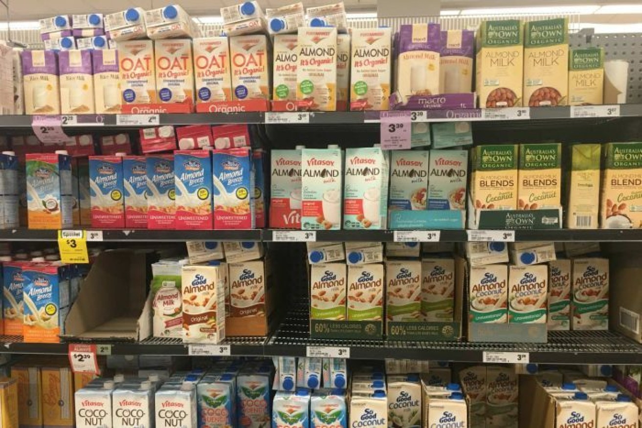 The range of non-dairy milks available in Australia is rapidly expanding.